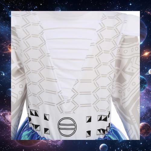 Disfraz de Alien para Niñas 8-10 años Color azul-blanco miniatura 3