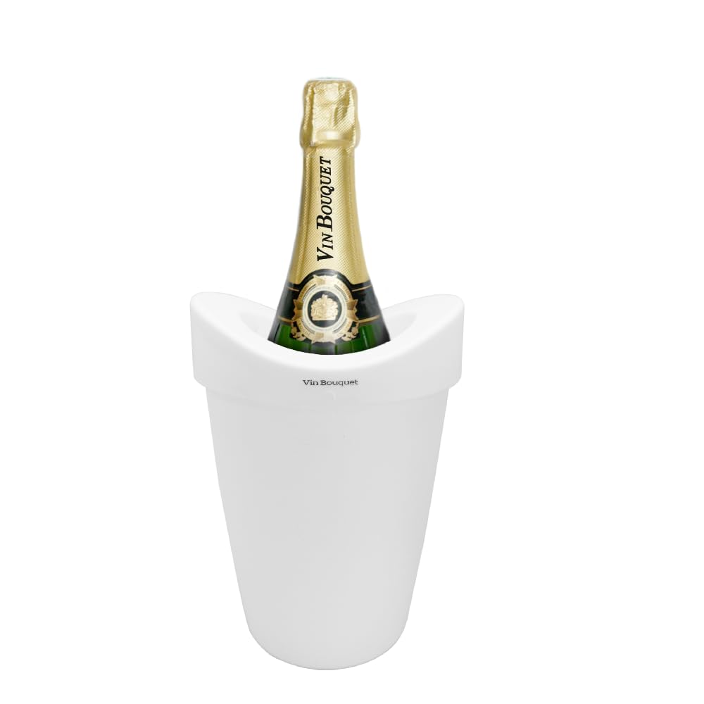 VB VIN BOUQUET FIE 1237 Ice Cooler Wine Cooler White for Serving Wine or Champagne at The Perfect Temperature