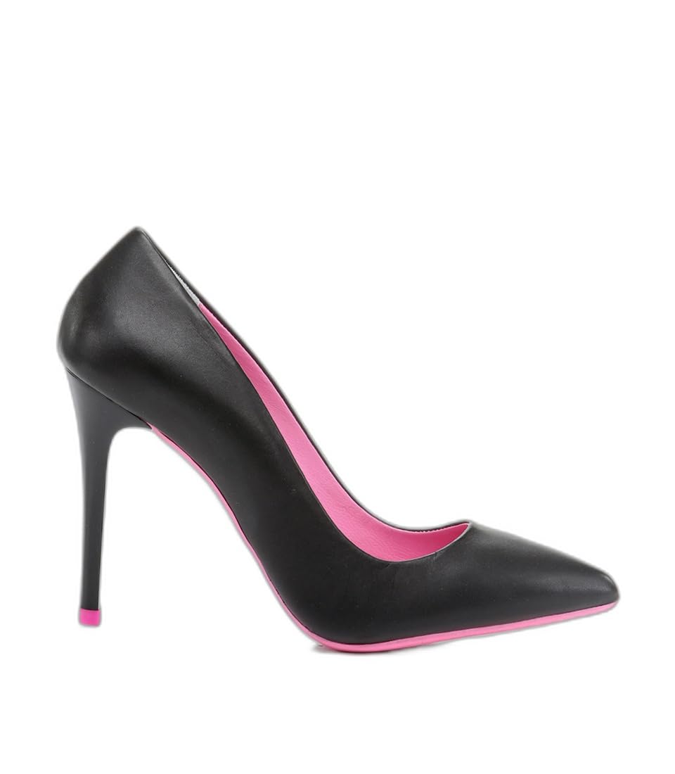 HOTİÇ Hakiki Deri Siyah Kadın Stiletto