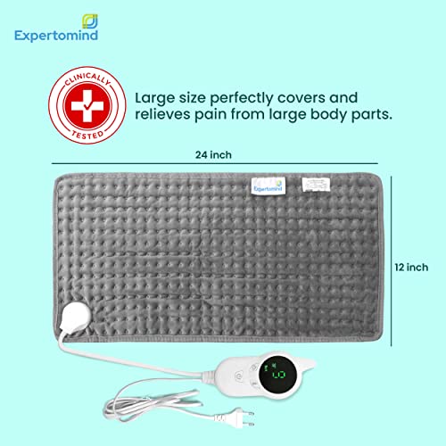 Image of Large Heating Pad for Back Pain, period cramps, knee pain relief, shoulder pain, legs /plus size orthopedic dynamic heater for therapy, hot electric Heating pad for pain relief