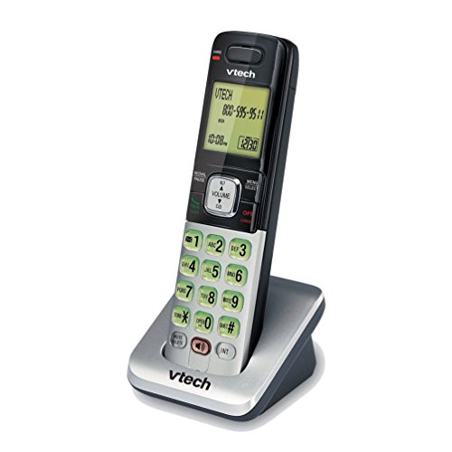 VTech CS6709 Accessory Cordless Handset, Silver/Black | Requires VTech CS6719, CS6729, CS6829, or CS6859 Series Phone System to Operate