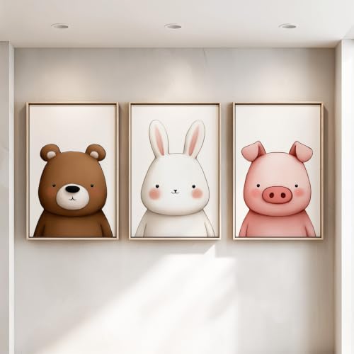 Lienzos minimalistas de animales para dar vida al dormitorio infantil 2