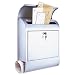 Produktbild axentia Briefkasten in Silber, Postbox mit Zeitungsfach, Postkasten mit Namensschild und 2 Schlüsseln, Mailbox mit breitem Schlitz, Wandbriefkasten mit Regenschutz