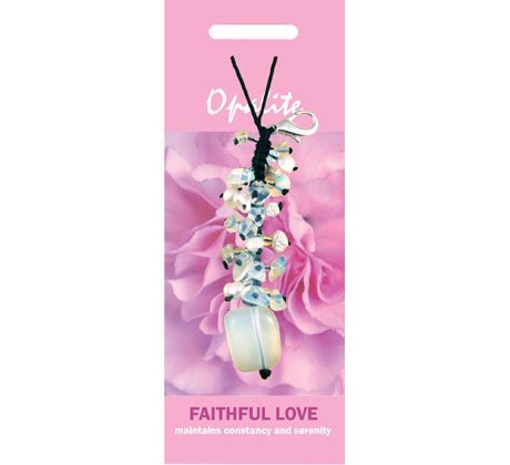 Opalite Faithful Love Crystal Charm - Pack of 3