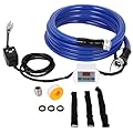 MIROZO RV Heated Water Hose for 25FT, -40 ? Freeze Protection Heated Drinking Water Hose Upgrade with Digital Display,Energy-Saving Thermostat,for RV,.Garden,Camper,Home(Blue)