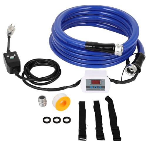 Image of MIROZO RV Heated Water Hose for 25FT, -40 ℉ Freeze Protection Heated Drinking Water Hose with Digital Display,Energy-Saving Thermostat,for RV,.Garden,Camper,Home(Blue)