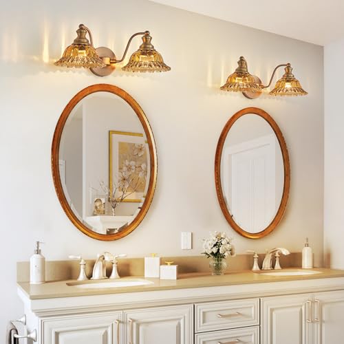 Image of XIEDUN Tea 2 Light Vanity Light Bathroom Light Vanity Lights for Bathroom Vanity Light Fixtures