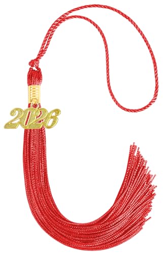 Image of 2026 Tassel Graduation,Red Tassel 2026 for Grad Cap and Graduation Ceremony Accessory Decoration
