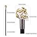 White Resin Skull Golden Snake Cobra Walking Cane Fashion Decorative Steel Stick Gentleman Elegant Cosplay Cane Crosier 92cm