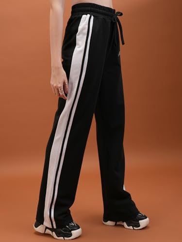 Image of Tokyo Talkies Women's Flared Regular Track Pants | Stretchable Trackpants | Casual Track Pants| Mid-Rise| Gymwear | Sports Wear