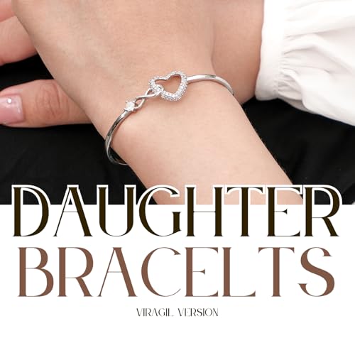 Image of To My Daughter Bracelet From Mom And Dad With Heartfelt Message & Elegant Box, Valentines Gifts For Daughter, Jewelry Gift For Daughter From Mother and Father On Birthday, Graduation