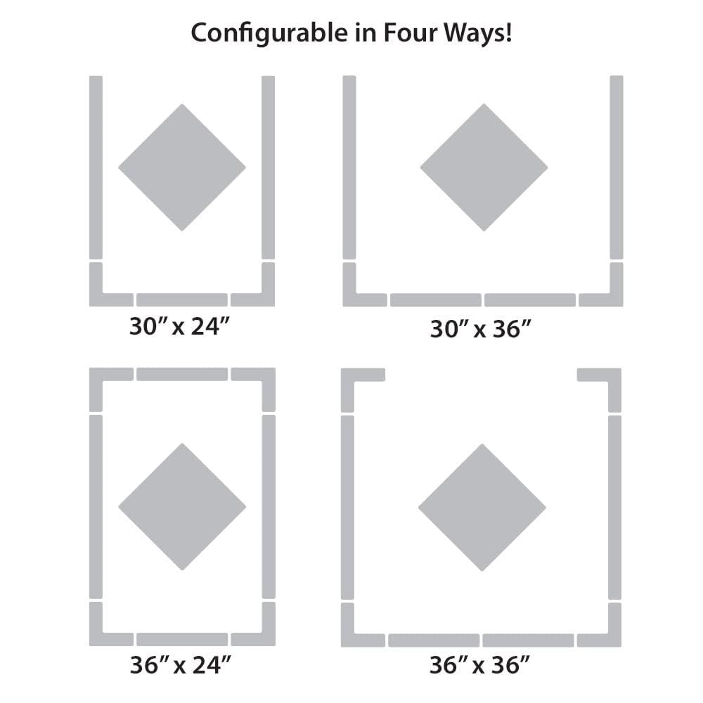 NMC WFK07 - Kit de marcado para suelo (configurable (incluye 12 x 12 tiras de marcado con ángulos de esquina), superficie antideslizante texturizada, extintor de incendios mantiene claro