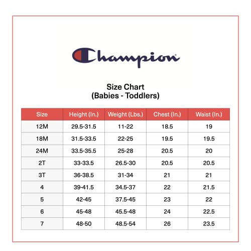 Champion Boys 2 Piece Short Sleeve Shirt And Fleece Jogger Set Infant Clothes (18 Months, Black/Oxford Heather) #TOP6