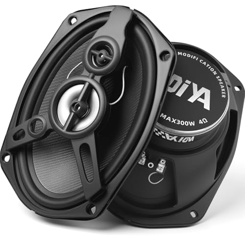 Image of 6 * 9-Inch Car Coaxial Speaker 3-Way Full Frequency High Fidelity Audio 300W Peak Power 4 Ohms Professional High-End Stereo Surround Sound (2-Speakers)