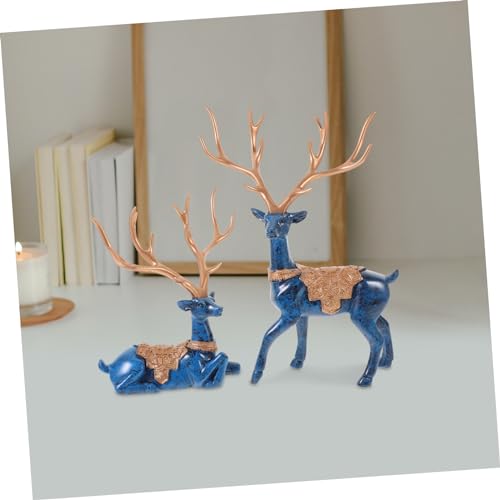 Statue de renne de Noël en résine pour une décoration de table festive - 7