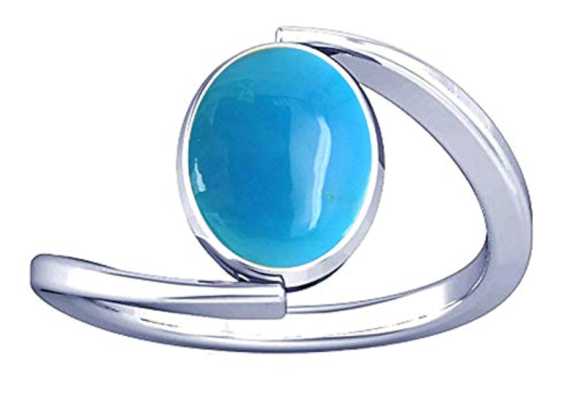 Turquoise Feroza Gemstone Silver Ring for Women