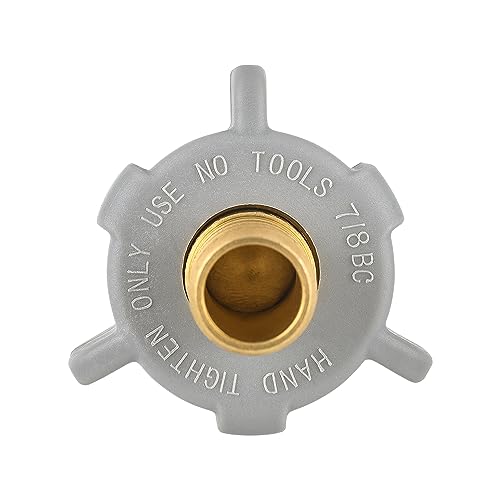 (Pack of 2) EFIELD 1/2 Inch Pex X 7/8 Inch Toilet Ballcock Swivel Straight Adapter, Brass Plumbing Fittings (2),(PEX1807307-2PCS) - Thumbnail 3
