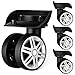 Trolley Case Wheel Accessories 4 Pcs Replacement Suitcase Wheels with Dual Design Silent Smooth Rotation Easy Install without Tools