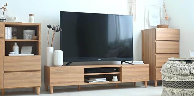 Amazon｜テレビ台 ローボード 150センチ 脚付き 北欧 65インチ テレビ