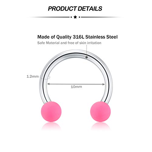 Longita 20 stuks septumpiercings sieraden 16G chirurgisch staal kraakbeen helix tragus piercing oor neus piercing… - Image 5