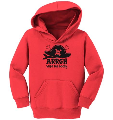 Haase Unlimited Arrgh Wipe Me Booty - Funny Pirate Toddler/Youth Fleece Hoodie