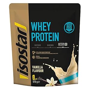 Isostar – Whey Protein – melkproteïnepoeder voor hyperproteïnedrankjes – smaak: vanille – gewicht: 570 g (19 dranken) – 212496