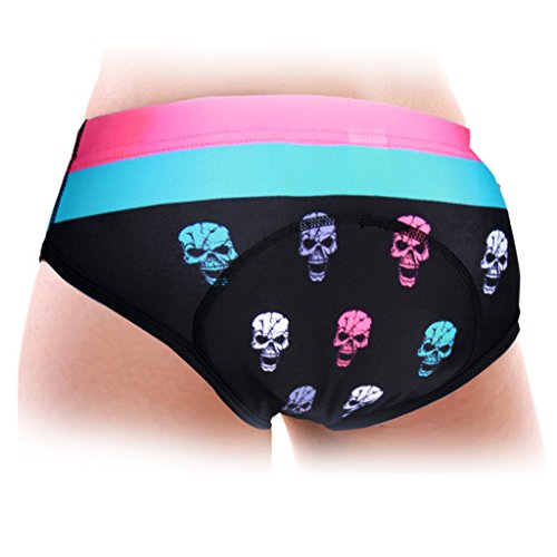 gazechimp 2pcs Mulheres Moda Underwear Gel Acolchoado Bicicleta Equitação Shorts Calças Briefs