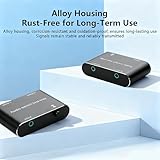 GINTOOYUN 3.5mm Audio Button Switcher 1 In 2 Out or 2 In 1 Out 3.5mm Stereo Audio Switcher for Desktop Computers, Laptops, Mobile Phones, Headphones, Speakers etc - Image 7