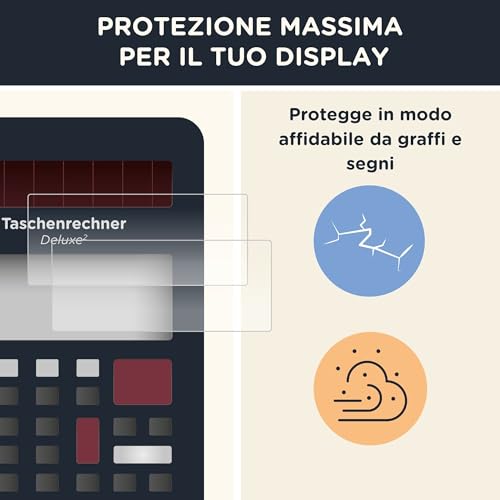 WYNGS Displayschutzfolie für den Texas Instruments TI-Nspire CX II-T (CAS) - 2 Stück - Schutz vor Kratzern, Staub und Schmutz