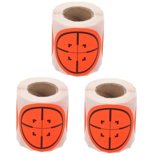 POPETPOP 3 Rollos Papel Objetivo De Entrenamiento Deber Rata Tiro Al Arco Etiquetas Doble Térmico Envío Pegatinas Fabricante Punto Corazón Objetivos Accesorios El Plastico