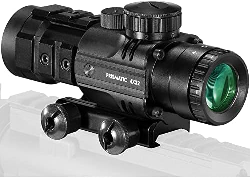 ACEXIER 4X32 Rifle Scope Hunting Optical Sight Tactical Rifle Scope Green Red Dot Light Rifle Cross Spotting Scope for Rifle Hunting