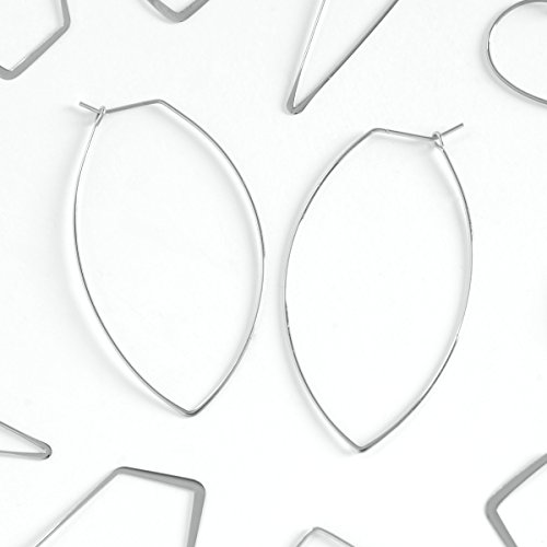 Humble Chic Ny JWLEAR307A-0002 Humble Chic Geometric Marquise Threader Hoops thumb #2