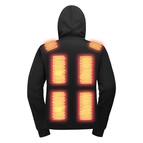 Heated Hoodie Unisex,Mens Womens USB Electric Heated Sweatshirt,Heating Warm Outdoor Pullover Hoodies Fall Winter3