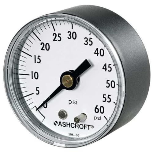 Image of Gauge, Pressure, 0 to 60 psi, Back, 2 in.