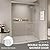 56-60" W x 72" H Double Sliding Shower Door, Semi-Frameless Brushed Nickel Bypass Door with 1/4" Explosion-Proof Tempered Glass, Adjustable Walk-in Shower Enclosure