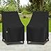 Arcedo High Back Patio Chair Cover 2 Pack, Waterproof Outdoor Weatherproof Chairs Covers for Stackable Dining Furniture Seating - 27”W x 30”D x 42”H, Black