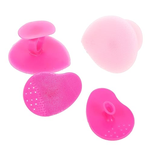 PACKOVE Face Brush 4pcs Silicone Deep Cleansing Portable for Travel Random Color