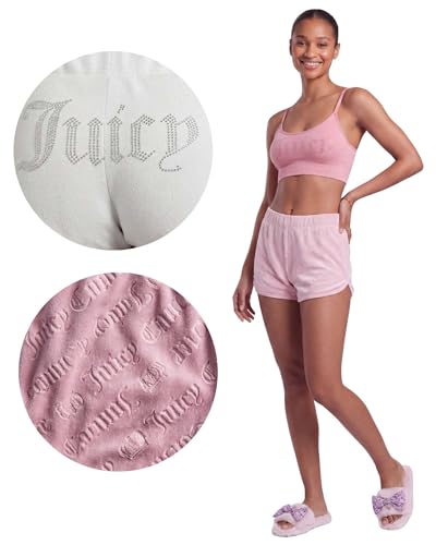 Image of Juicy Couture Women's 2-Pack Sleep and Lounge Velvet Fleece Dolphin Shorts