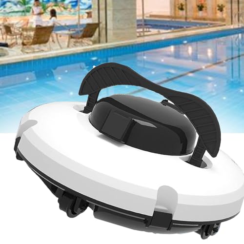 PweKzxt Limpiafondos automático inalámbrico, Limpiafondos automático inalámbrico, Limpiafondos Inteligente, Aspirador robótico para Piscinas, Precisión de Filtro de 180 μm