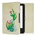Produktbild kwmobile Hülle kompatibel mit Tolino Vision 1/2 / 3/4 HD - Kunstleder eReader Schutzhülle Cover Case - Kaktus Blüte Grün Pink Sand