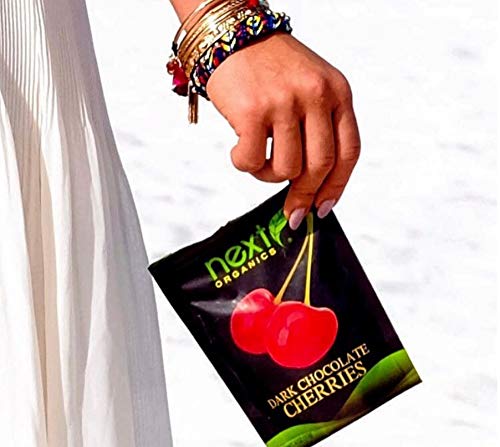 Next Organic Cherries Dark Chocolate Covered, 4-Ounce (Pack of 4)