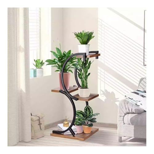 Artiz Stand de Plantas Interiores de 4 Pisos, Estantes de Plantas Que ahorran Espacio Marco de Flores metálicas forjadas en Capas Estante de exhibición de stents Vegetales Marco de Maceta