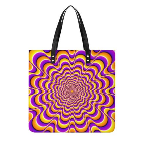 Sac shopping violet psychédélique grand tote bag idéal pour vos voyages