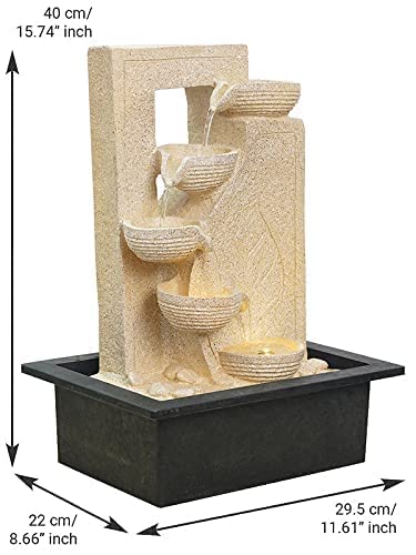 CHRONIKLE Store CHRONIKLE Polyresin 4 Diya Steps Indoor Water 2.25 kg - Image 5