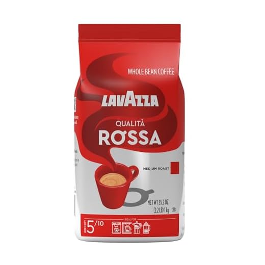 Lavazza Qualita Rossa, Italian Coffee Beans Expresso, 2.2lb ,Authentic Italian, Blended and roasted in Italy, gluten_free, Chocolaty flavor, Full body, intense aromas