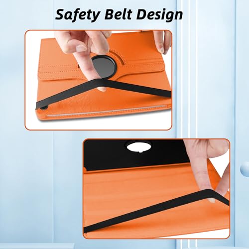 Image of TGK 360 Rotatable Flip Cover for Samsung Galaxy Tab A11+ Plus 11 Inch 2025 Case /Galaxy Tab A9 Plus 2023 (Orange)