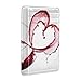 Two Red Wine Glasses with Heart over White Background Slim Minimalist Wallet, Front Pocket RFID Leather Blocking Card Holder Case for Men Women Girls Ladies, Stylish Printing Gift