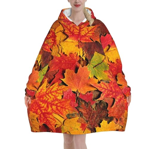 Sweat à capuche couverture flanelle unisexe à manches avec grande poche