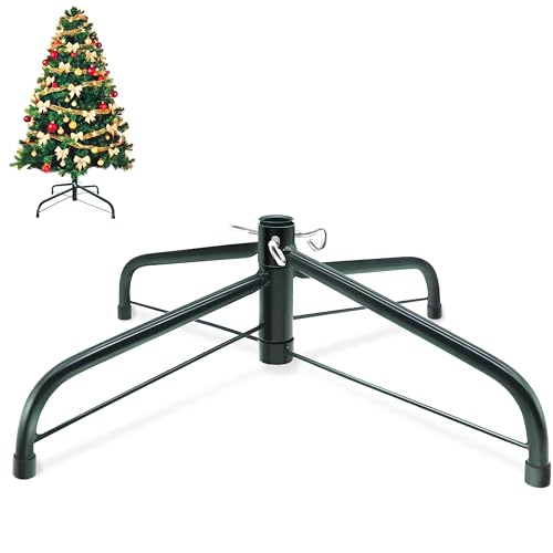 LYFETC Soporte para árbol de Navidad 40/50/60 cm - Soporte para árbol artificial con base en cruz de 150-240 cm - Soporte para árbol de Navidad plegable con orificio de 2.2-3.2 cm - Soporte para árbol
