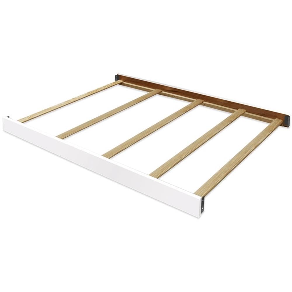 Pemberly Row Contemporary Wood Full Size Rail in White Finsih